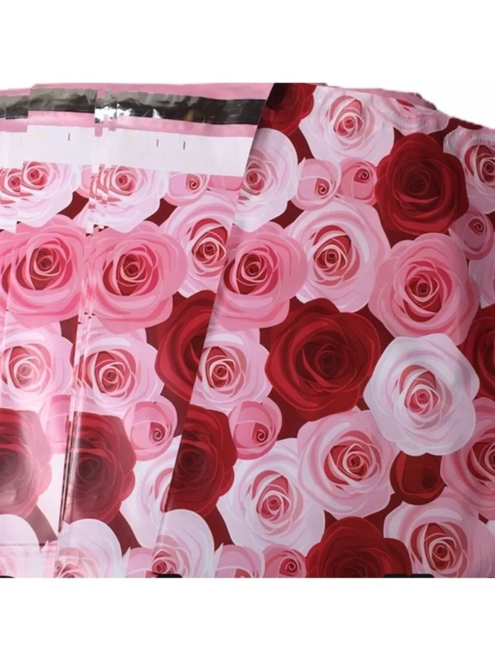 20 poly mailers roses print self seal size 10x13